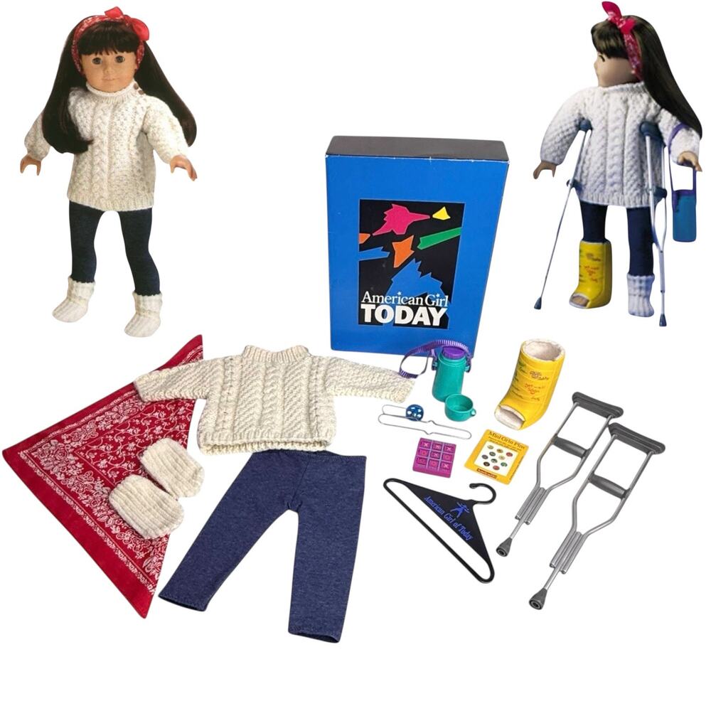 American Girl Apres Ski Wear & Gear Pleasant Co Winter Doll Accessories Crutches